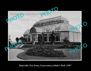 OLD LARGE HISTORIC PHOTO SOMERVILLE NEW JERSEY, THE DUKE CONSERVATORY c1907