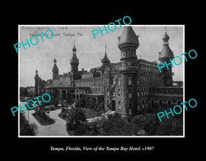 OLD LARGE HISTORIC PHOTO TAMPA FLORIDA, THE TAMPA BAY HOTEL c1907