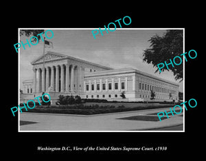 OLD LARGE HISTORIC PHOTO WASHINGTON DC USA, VIEW OF THE SUPREME COURT c1930