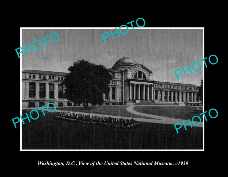 OLD LARGE HISTORIC PHOTO WASHINGTON DC USA, VIEW OF THE NATIONAL MUSEUM c1930