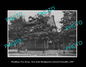 OLD LARGE HISTORIC PHOTO WOODBURY NEW JERSEY, THE CORNWALLIS HEADQUARTERS 1907