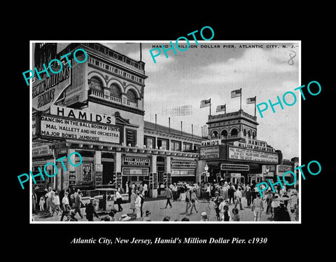 OLD LARGE HISTORIC PHOTO ATLANTIC CITY NEW JERSEY, THE MILLION DOLLAR PIER c1930