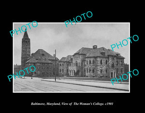 OLD LARGE HISTORIC PHOTO BALTIMORE MARYLAND, THE WOMENS COLLEGE c1901