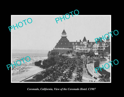 OLD LARGE HISTORIC PHOTO CORONADO BEACH CALIFORNIA, THE CORONADO HOTEL c1907