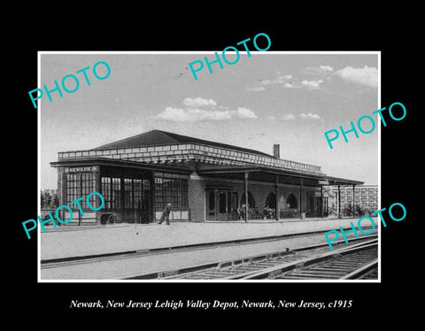 OLD LARGE HISTORIC PHOTO NEWARK NEW JERSEY, LEHIGH RAILROAD DEPOT c1915