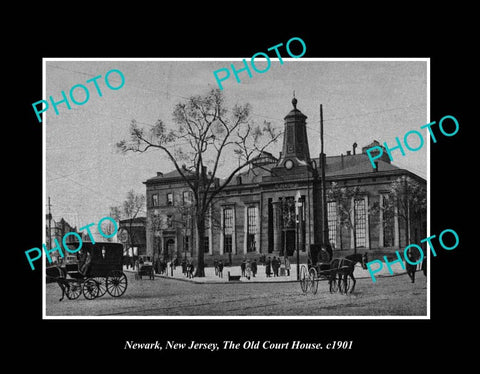 OLD LARGE HISTORIC PHOTO NEWARK NEW JERSEY, THE OLD COURT HOUSE c1901