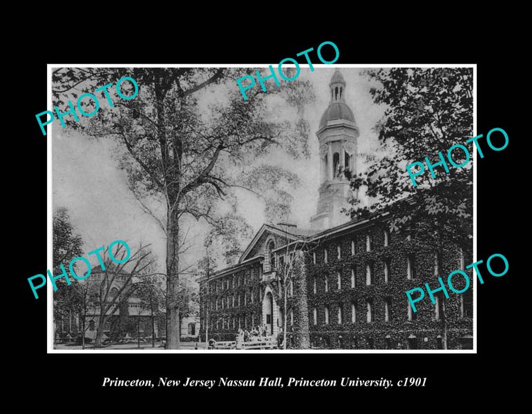 OLD LARGE HISTORIC PHOTO PRINCETON NEW JERSEY, THE UNIVERSITY HALL c1901