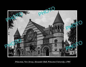 OLD LARGE HISTORIC PHOTO PRINCETON NEW JERSEY, THE ALEXANDER HALL c1901