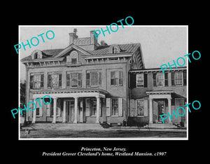 OLD LARGE HISTORIC PHOTO PRINCETON NEW JERSEY, GROVER CLEVELANDS HOME c1907