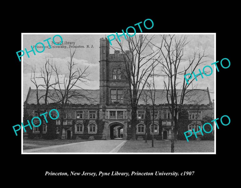 OLD LARGE HISTORIC PHOTO PRINCETON NEW JERSEY, THE UNIVERSITY LIBRARY c1907