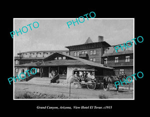 OLD LARGE HISTORIC PHOTO GRAND CANYON ARIZONA, THE EL TOVAR INN c1915