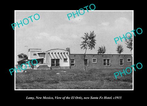 OLD LARGE HISTORIC PHOTO LAMY NEW MEXICO, THE SANTA FE HOTEL c1915