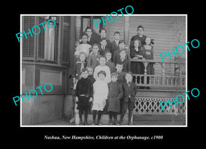 OLD LARGE HISTORIC PHOTO NASHUA NEW HAMPSHIRE, THE ORPHANAGE CHILDREN c1900