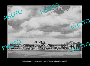 OLD LARGE HISTORIC PHOTO ALBUQUERQUE NEW MEXICO, THE ALVARADO HOTEL c1915