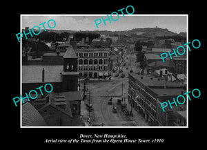 OLD LARGE HISTORIC PHOTO DOVER NEW HAMPSHIRE, THE TOWN & OPERA HOUSE c1910