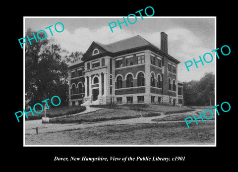 OLD LARGE HISTORIC PHOTO DOVER NEW HAMPSHIRE, THE PUBLIC LIBRARY c1901