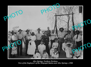 OLD LARGE HISTORIC PHOTO ALICE SPRINGS NORTHERN TERRITORY TELEGRAPH STATION 1900