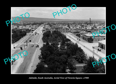 OLD LARGE HISTORIC PHOTO ADELAIDE SOUTH AUSTRALIA, VIEW OF VICTORIA SQUARE c1900