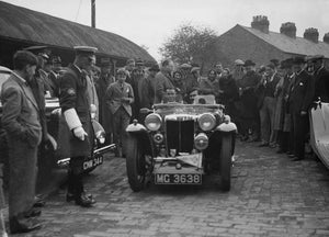 OLD LARGE PHOTO Motor Racing MG PA of AC Sears at the RAC Rally 1939