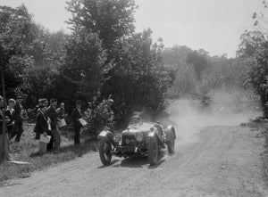 OLD LARGE PHOTO Motor Racing Riley 9 Brooklands car BOC Hill Climb Chalfont St Peter 1932