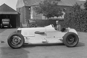 OLD LARGE PHOTO Motor Racing Raymond Mays In His Vauxhall Villiers race car c1920