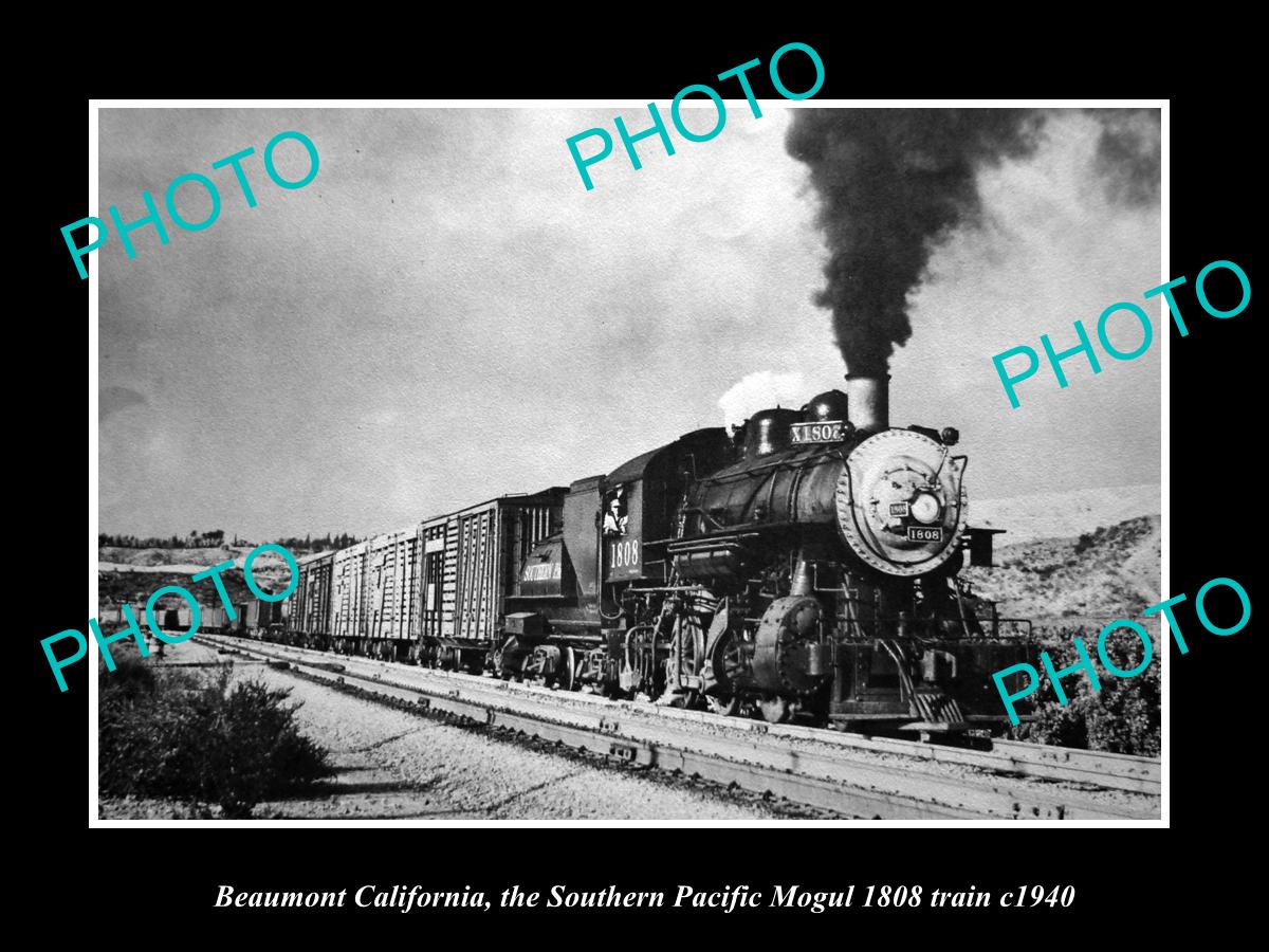 OLD HISTORIC PHOTO BEAUMONT CALIFORNIA, SOUTHERN PACIFIC RAILROAD MOGUL c1940