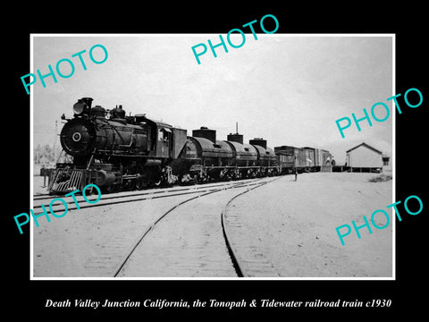 OLD HISTORIC PHOTO DEATH VALLEY CALIFORNIA, TONOPAH & TIDEWATER RAILROAD c1930