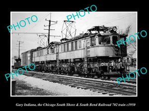 OLD HISTORIC PHOTO GARY INDIANA, CHICAGO SOUTH SHORE SOUTH BEND RAILROAD c1950