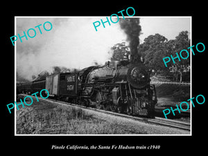 OLD HISTORIC PHOTO PINOLE CALIFORNIA, THE SANTA FE RAILROAD HUDSON TRAIN c1940