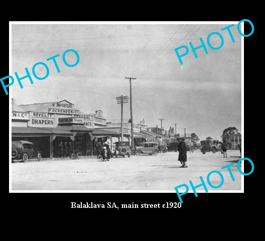 OLD LARGE HISTORICAL PHOTO OF BALAKLAVA S.A, MAIN STREET c1920