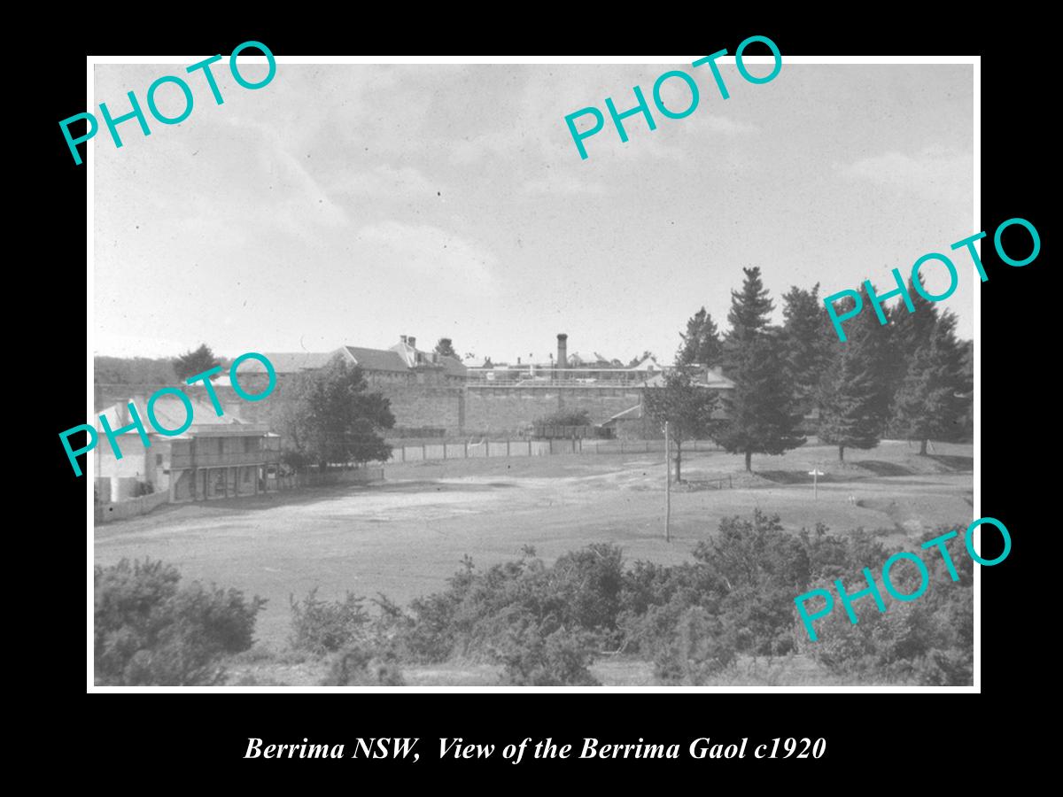OLD LARGE HISTORIC PHOTO OF BERRIMA NSW, VIEW OF THE OLD GAOL c1920 1
