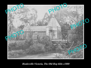 OLD LARGE HISTORIC PHOTO OF HEALESVILLE VICTORIA, THE OLD HOP KILN c1880