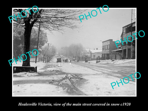 OLD LARGE HISTORIC PHOTO OF HEALESVILLE VICTORIA, VIEW OF MAIN STREET c1920s