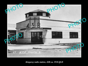 OLD LARGE HISTORIC PHOTO OF KINGAROY QLD, VIEW OF RADIO STATION 4SB c1938