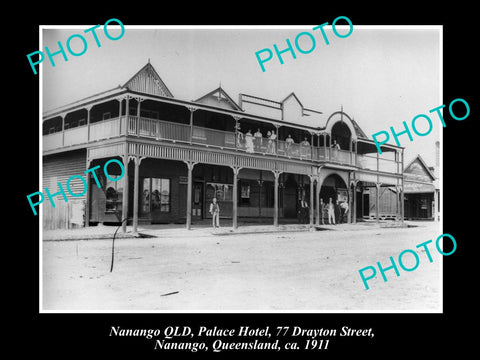 OLD LARGE HISTORIC PHOTO OF NANANGO QLD, VIEW OF THE PALACE HOTEL c1911