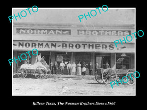 OLD LARGE HISTORIC PHOTO OF KILLEEN TEXAS, NORMAN BROTHERS STORE c1900