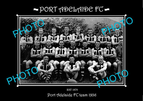 SANFL LARGE HISTORIC PHOTO OF THE PORT ADELAIDE FC TEAM 1936