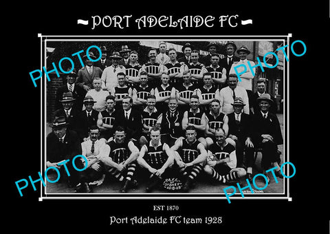 SANFL LARGE HISTORIC PHOTO OF THE PORT ADELAIDE FC TEAM 1928