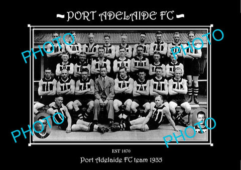 SANFL LARGE HISTORIC PHOTO OF THE PORT ADELAIDE FC TEAM 1935