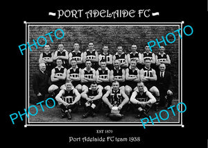 SANFL LARGE HISTORIC PHOTO OF THE PORT ADELAIDE FC TEAM 1938