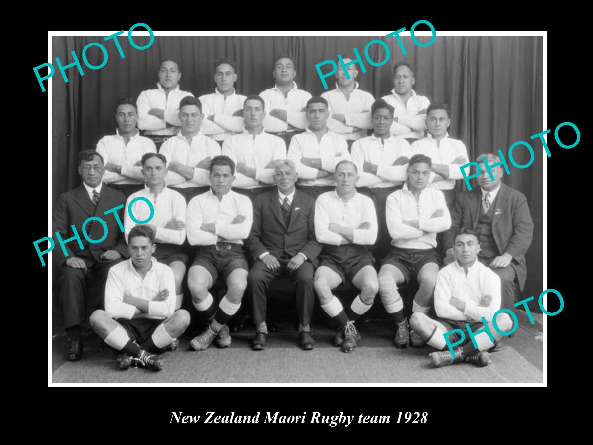 Old Large Historic Photo Of The New Zealand Maori Rugby Team 1928 ...