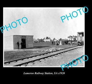 OLD HISTORICAL SA PHOTO OF SAR RAILWAYS, LAMEROO RAILWAY STATION c1920