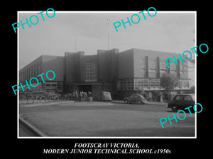 OLD LARGE HISTORICAL PHOTO OF FOOTSCRAY VICTORIA, TECHNICAL SCHOOL c1950s