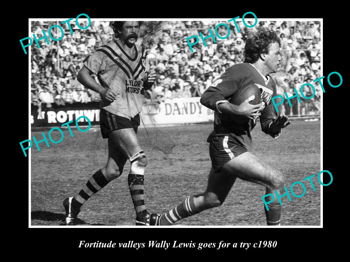 OLD HISTORICAL PHOTO OF WALLY LEWIS PLAYING RUGBY FOR FORTITUDE VALLEY c1980 2
