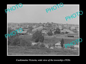 OLD LARGE HISTORICAL PHOTO OF CASTLEMAINE VICTORIA VIEW OF THE TOWNSHIP c1920s 3