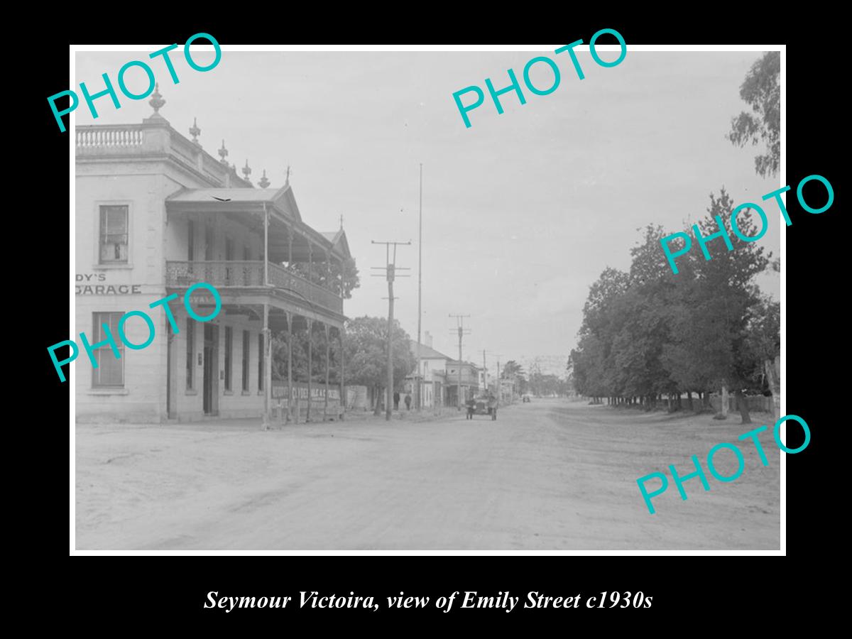 OLD LARGE HISTORICAL PHOTO OF SEYMOUR VICTORIA, VIEW OF THE EMILY St c1930s