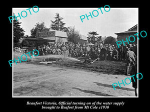 OLD LARGE HISTORICAL PHOTO OF BEAUFORT VICTORIA, TURINING ON THE WATER c1930