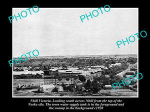 OLD LARGE HISTORICAL PHOTO OF NHILL VICTORIA, PANORAMA OF TOWNSHIP c1920 1