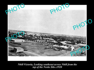 OLD LARGE HISTORICAL PHOTO OF NHILL VICTORIA, PANORAMA OF TOWNSHIP c1920 2