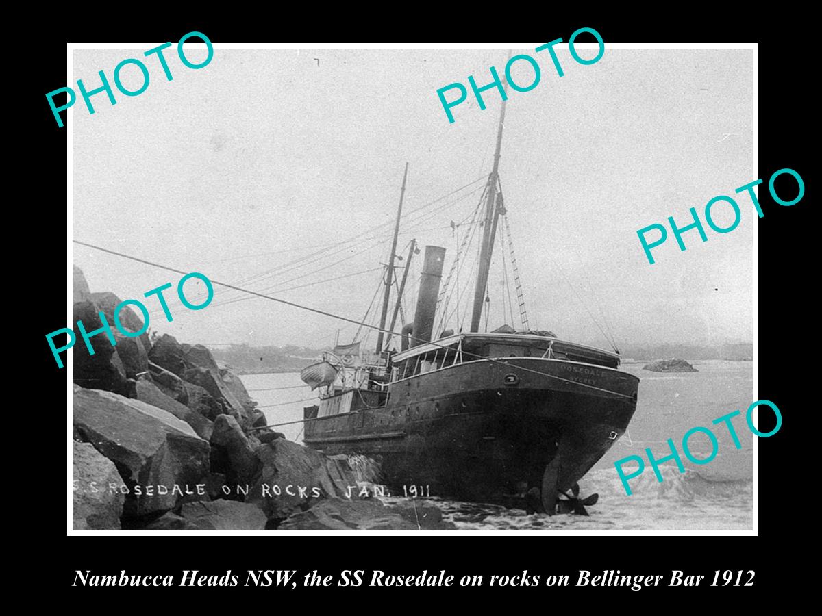 Old Large Historical Photo Of Nambucca Heads Nsw, The Ss Rosedale Ship ...